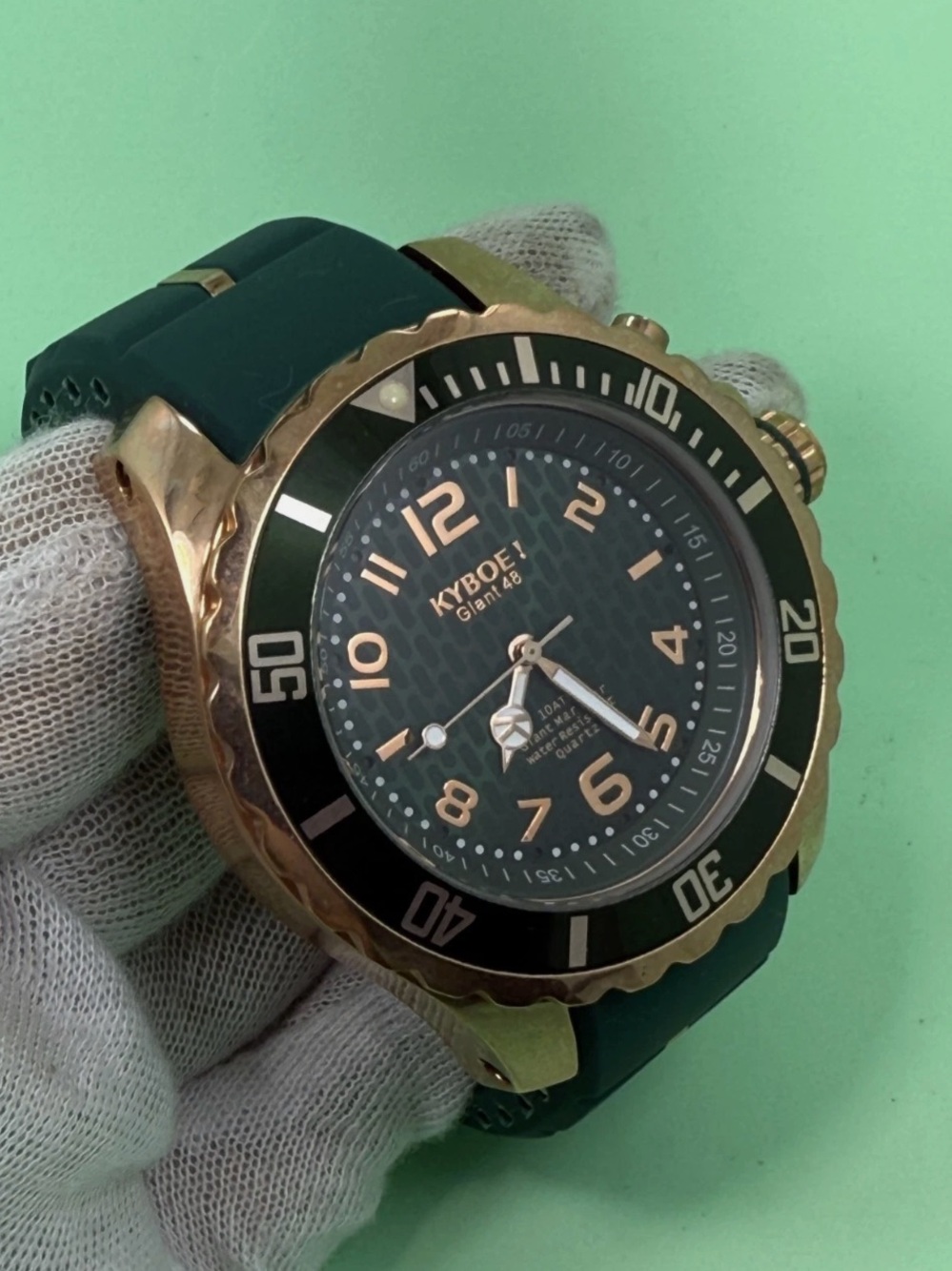 KYBOE! Giant Mariner 48mm Green 10ATM  Quartz Watch RG.48-005 Unisex $230